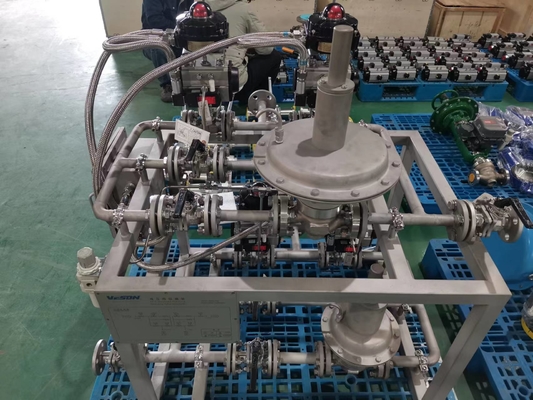 Pressão montada patim da válvula que reduz o sistema montado distribuidores da válvula de vapor para a indústria da gasolina