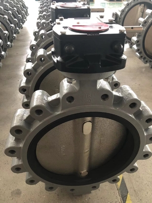 PFA revestido e PTFE revestido válvula de manteiga BFV tipo flanges Wafer Válvulas borboleta Pneumático On Off Valve
