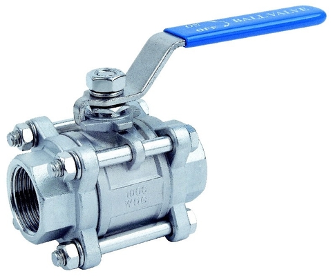 1000 WOG 3 peças 316 aço inoxidável Socket Sold Ball Valve com alça de bloqueio