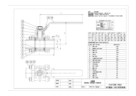 1000 WOG 3 peças 316 aço inoxidável Socket Sold Ball Valve com alça de bloqueio