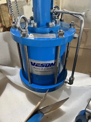 Atuador de acionamento pneumático linear que automatiza a maioria dos tipos de válvulas ascendentes