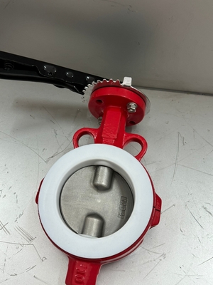 PFA revestido e PTFE revestido válvula de manteiga BFV tipo flanges Wafer Válvulas borboleta Pneumático On Off Valve
