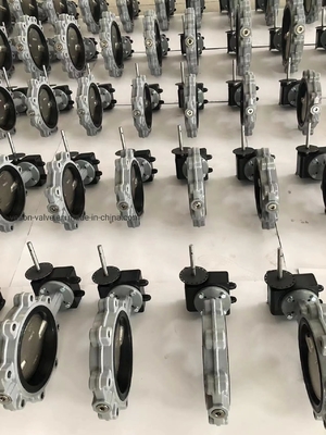 Válvula borboleta pneumática wafer de baixa pressão com vedação macia