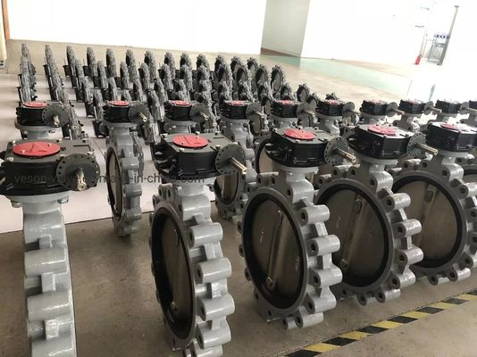 Válvula Borboleta Pneumática com Vedação EPDM de Suporte Lug de Média Pressão Válvula Borboleta Lug Atuada a Ar