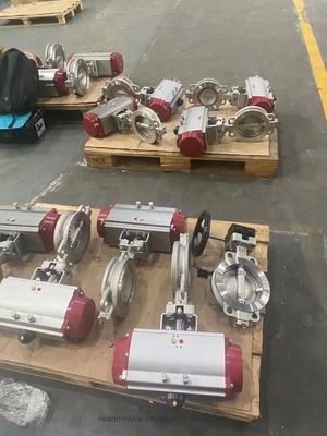 Pneumatic Wafer Lug Butterfly Valve EPDM Seal Mid-Pressure