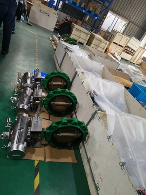 Válvula borboleta pneumática de bronze Lug com vedação EPDM