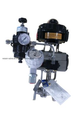 ASME B16.34 Flanged Ball Valve with Explosion-Proof Junction Box and Straight Through Type Pneumatic Actuator