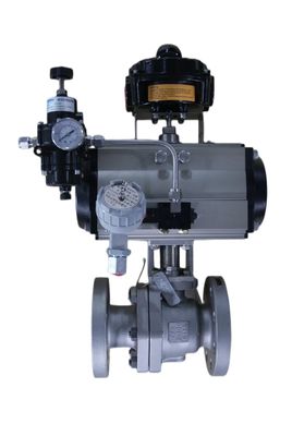 Pneumatic Flanged Ball Valve 2'' 3'' DN50 DN80 with ANSI-150lb 316 Stainless Steel Construction
