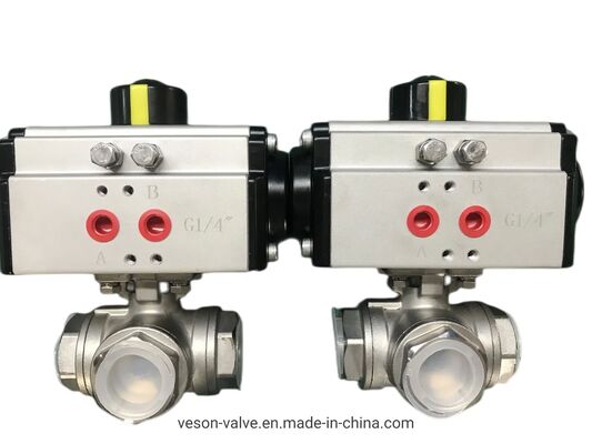 Atuador pneumático com travagem de saída de 70 NM resistente à corrosão e ligação Namur