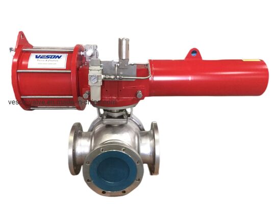 316 válvula de borboleta pneumática de aço inoxidável com pressão nominal JIS10-20K e montagem direta ISO5211