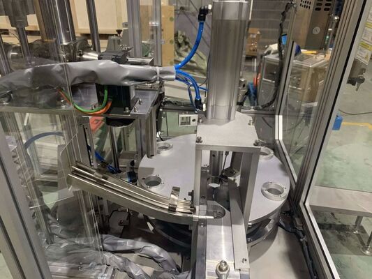 Máquina de enchimento horizontal totalmente automática com válvula de enchimento multi-cabeça, elevação pneumática e controle PLC para cola de vidro, cola de silicone e cola de vedação