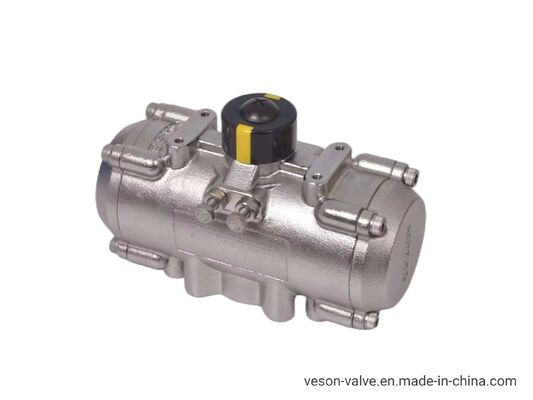 Atuador Pneumático Resistente à Corrosão de Aço Inoxidável com Design de Pinion de Alumínio Anodizado