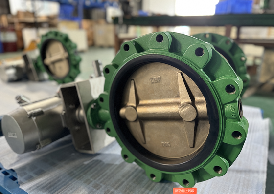 12 polegadas ANSI 150lb Lug Butterfly Valve Precision configurado com NBR Seat Remote Valve Operation