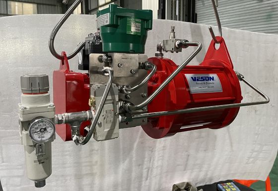 Ativador pneumático de válvulas de tubulação Válvulas de esferas metálicas assentadas Válvulas pneumáticas de retorno de molas Série VSF