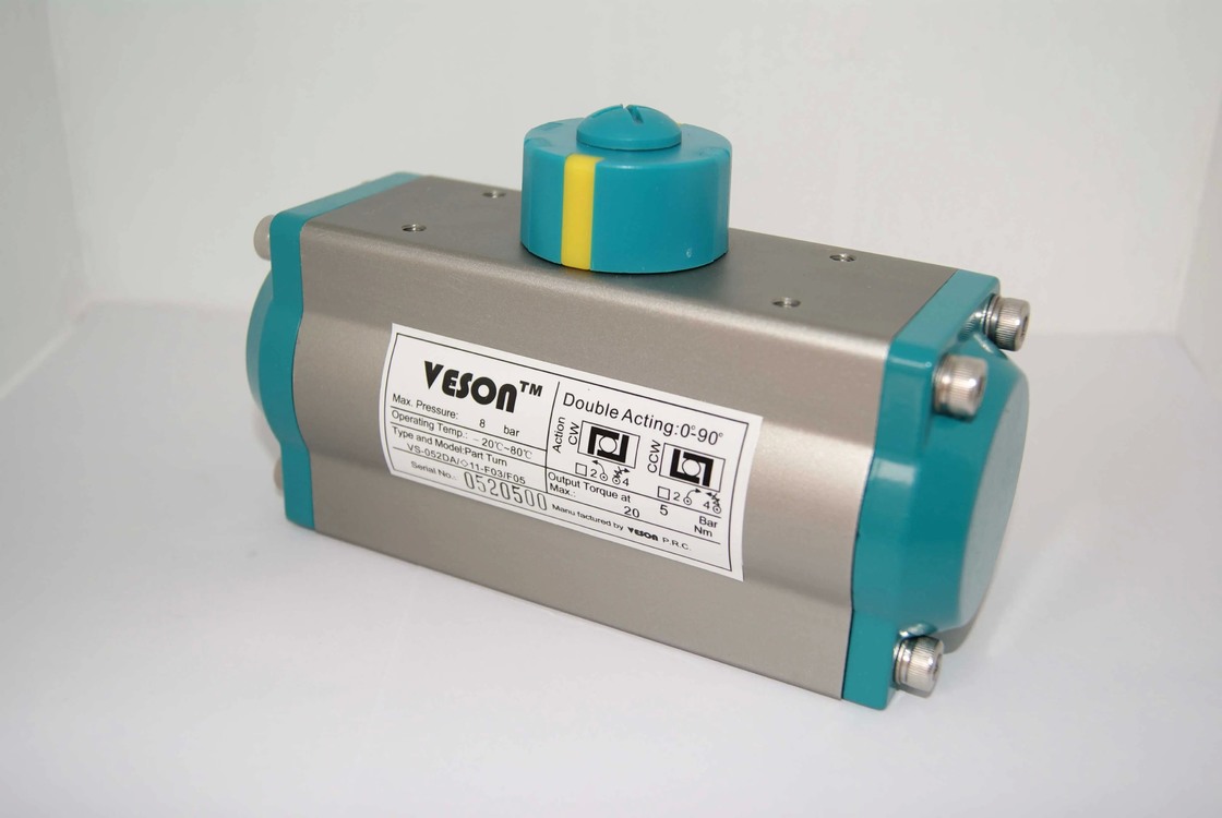 ISO5211 Standard VS-052~VS-400 Model Pneumatic Actuator with 6 Bar Air Supply for Industrial and Water Applications