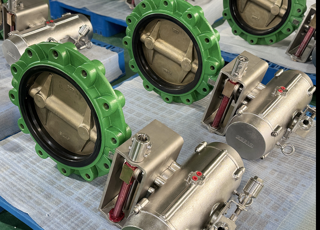 12 polegadas ANSI 150lb Lug Butterfly Valve Precision configurado com NBR Seat Remote Valve Operation
