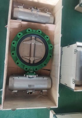 SS316 atuou o alume Brz da válvula de borboleta chapeia pneumático para Marine Rig