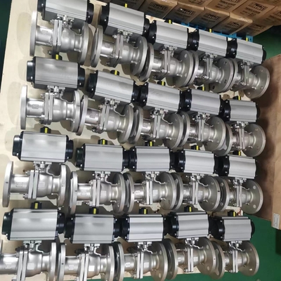 Solda anodizada do soquete pneumática sobre fora da válvula com os atuadores pneumáticos horizontais de interruptores de limite