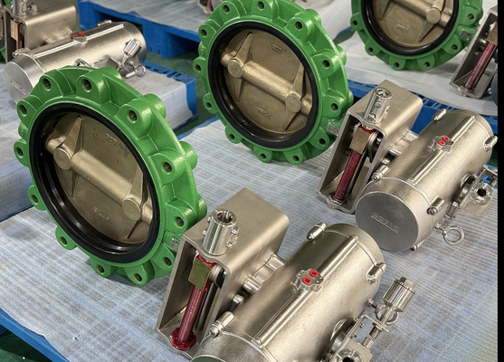 12 polegadas ANSI 150lb Lug Butterfly Valve Precision configurado com NBR Seat Remote Valve Operation