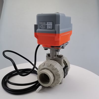 válvula atuada elétrica do motor da resistência de desgaste da válvula de bola de 1.6MPa PPH UPVC mini