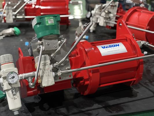 Válvulas escocêsas ativas de Yoke Pneumatic Actuator Rotary For do dobro do ferro fundido