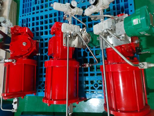 Atuador pneumático de válvulas de tubulação Válvulas de esfera metálicas Atuador pneumático de retorno por mola VSF Sistema de controle de malha fechada